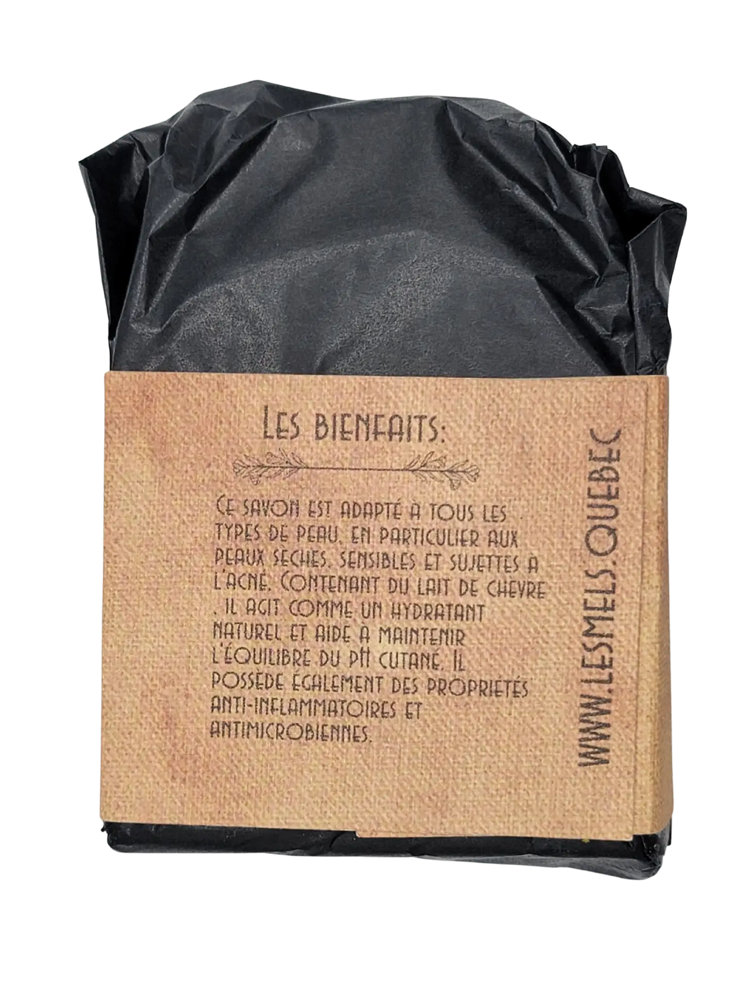 Savon Pom'iel Chèvre de Les Mels, un mélange riche de lait de chèvre et d'huiles naturelles avec un parfum de miel.