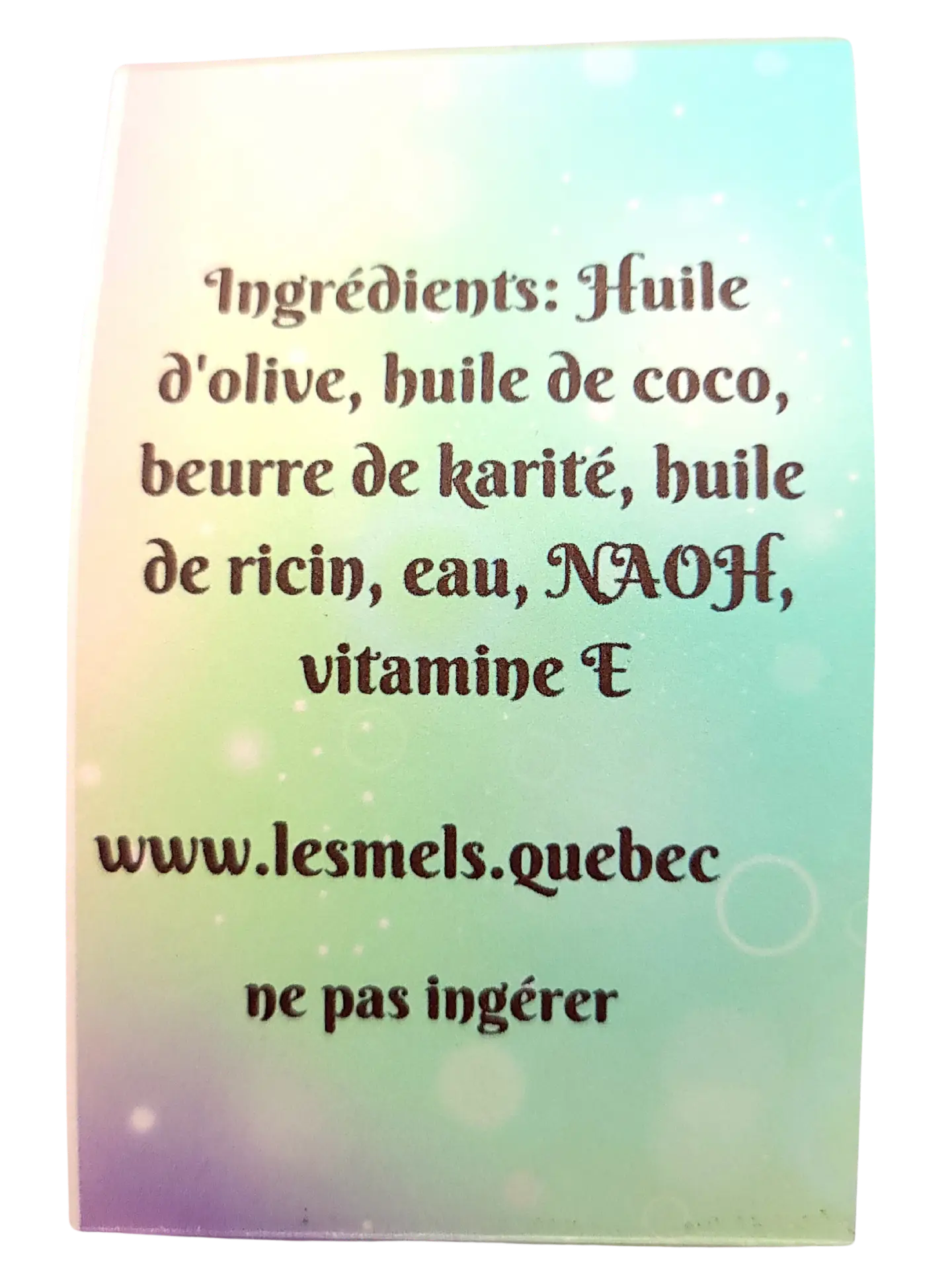 Savon Licorne artisanal de Les Mels avec huiles naturelles et beurre de karité pour hydratation et soin.