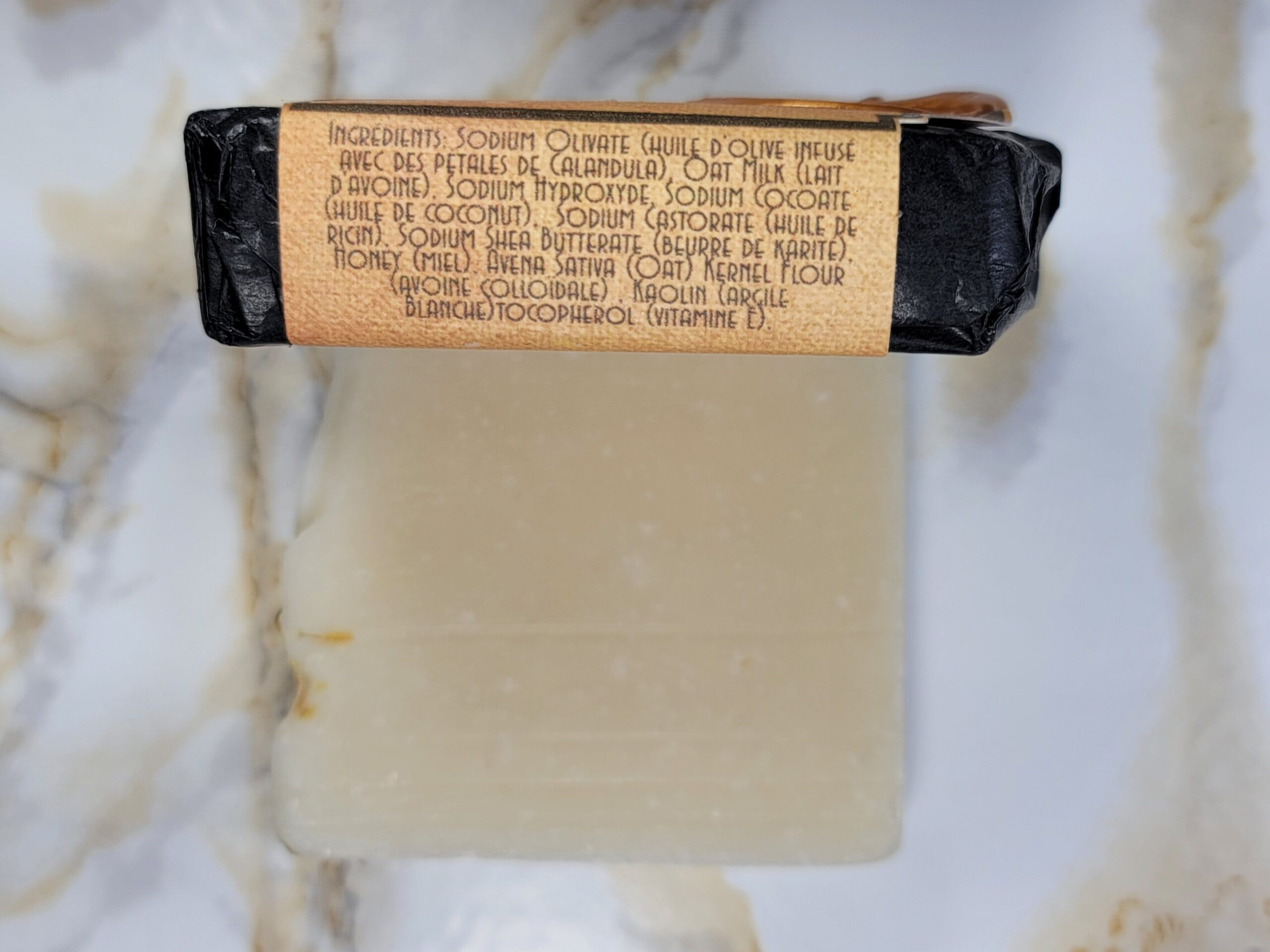 Savon naturel fait à la main Baume de Cléopâtre aux extraits de lait, miel et calendula